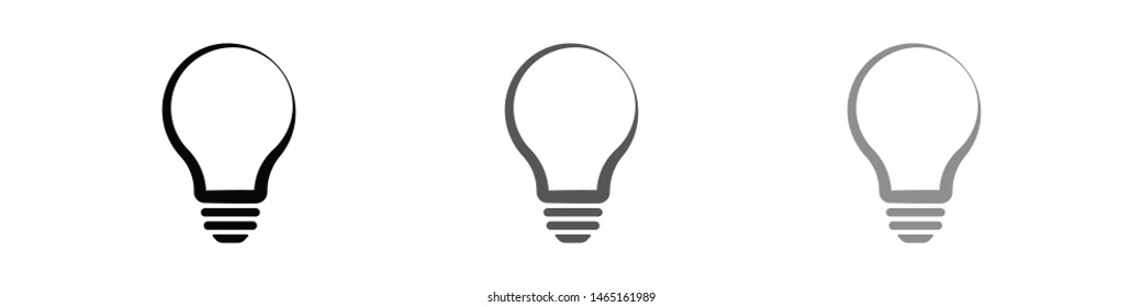 Bulb light vector icon. Lighting Electric lamp. Electricity, shine. Light Bulb icon vector, isolated on background. Bulb light icon - Idea sign, solution. Bulb light symbol Energy