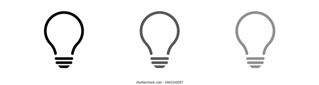 Bulb light vector icon. Lighting Electric lamp. Electricity, shine. Light Bulb icon vector, isolated on background. Bulb light icon - Idea sign, solution. Bulb light symbol Energy