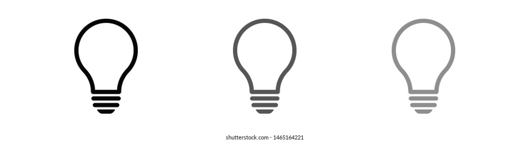 Bulb light vector icon. Lighting Electric lamp. Electricity, shine. Light Bulb icon vector, isolated on background. Bulb light icon - Idea sign, solution. Bulb light symbol Energy