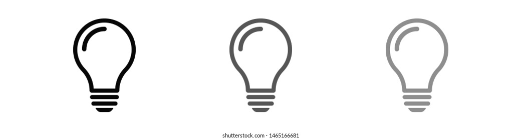Bulb light vector icon. Lighting Electric lamp. Electricity, shine. Light Bulb icon vector, isolated on background. Bulb light icon - Idea sign, solution. Bulb light symbol Energy