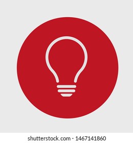 Bulb light vector icon. Lighting Electric lamp. Electricity, shine. Light Bulb icon vector, isolated on background. Bulb light icon - Idea sign, solution. Bulb light symbol Energy