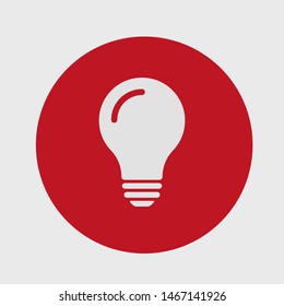 Bulb light vector icon. Lighting Electric lamp. Electricity, shine. Light Bulb icon vector, isolated on background. Bulb light icon - Idea sign, solution. Bulb light symbol Energy