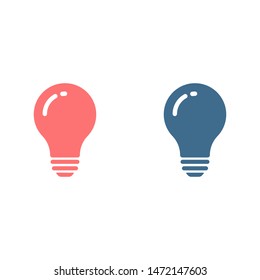 Bulb light vector icon. Lighting Electric lamp. Electricity, shine. Light Bulb icon vector, isolated on background. Bulb light icon - Idea sign, solution. Bulb light symbol Energy