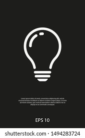 Bulb light vector icon. Lighting Electric lamp. Electricity, shine. Light Bulb icon vector, isolated on background. Bulb light icon - Idea sign, solution. Bulb light symbol Energy