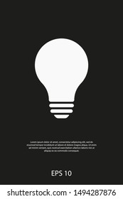 Bulb light vector icon. Lighting Electric lamp. Electricity, shine. Light Bulb icon vector, isolated on background. Bulb light icon - Idea sign, solution. Bulb light symbol Energy