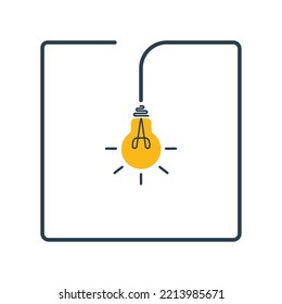 Bulb light vector icon. Lighting Electric lamp. Electricity, shine. Light Bulb icon vector, isolated on background. Bulb light icon. Idea sign, solution. Bulb light symbol Energy