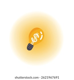 Bulb light vector icon. Lighting Electric lamp. Electricity, shine. Light Bulb icon vector