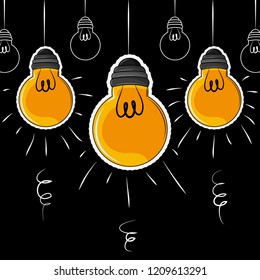 Bulb lights cartoons