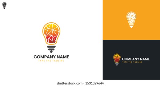 Bulb Lights logo - All elements on this template are editable with vector software, suitable for Ideas and Solutions