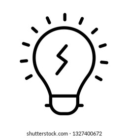 bulb line icon