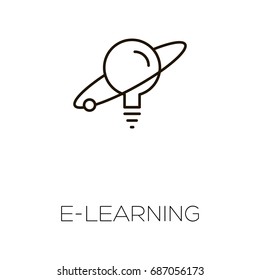 Bulb line icon. High quality black outline Logo for web site design and mobile apps. Vector illustration on a white background.
