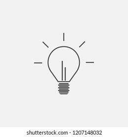 Bulb line icon for idea bright and thinking icon