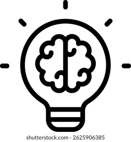 Icono de línea de bombilla Ilustración Vector