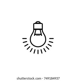 Bulb line icon or symbol