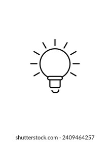 icono de línea de bombilla, icono de mejor línea vector.