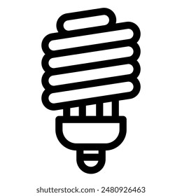 bulb line icon vector illustration isolated on white background