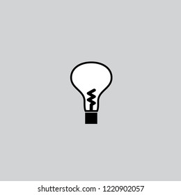 Bulb line icon vector isolated on gray background.