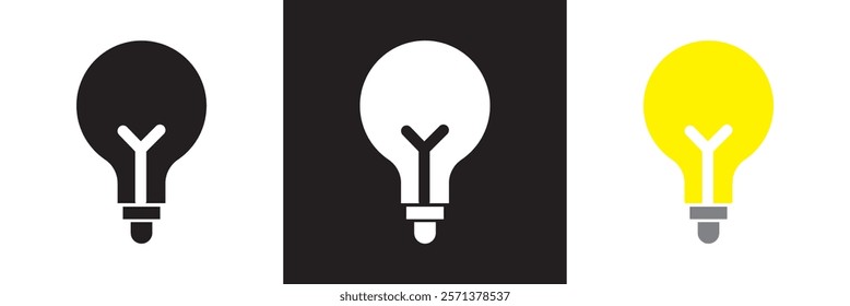Bulb line icons for website, apps and UI. Premium set of bulb thin line icons. isolated on white and black background. vector illustration. EPS 10 