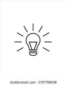 bulb line icon,vector best line design icon.