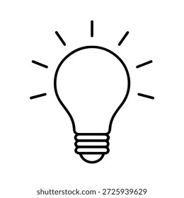 ícone do vetor do logotipo da linha da lâmpada em um fundo branco
Ícone de logotipo de linha de vetor
