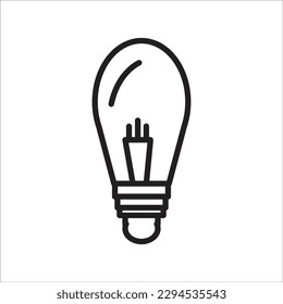 icono de nueva línea de bombilla vectorial