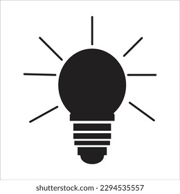 bulb line new vector icon