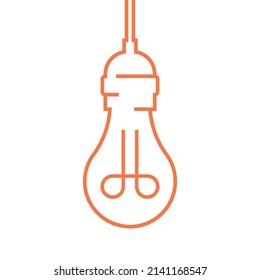 Bulb line symbol. Room lighting icon. Idea, business concept. Vector