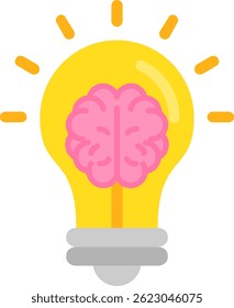 Diseño de icono de Vector de línea de bombilla