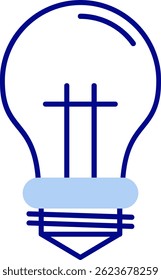 Diseño de icono de Vector de línea de bombilla