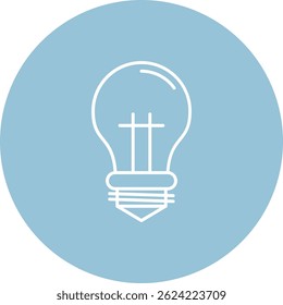 Design de ícone de vetor de linha de lâmpada
