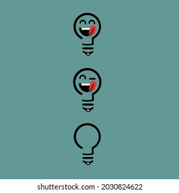 logotipo de la bombilla. Idea cerebral creativa, innovación del conocimiento, bombilla dentro del cerebro, logotipo, pensamiento de solución de luz
