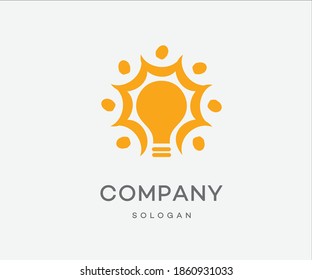 Konzept für das Design von Logos des Teams von Bulb Creative Community