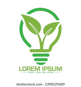 Diseño de logotipo en bombilla Diseño de logotipo creativo