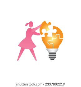 bulb logo design in multi color led