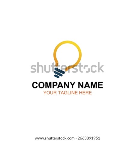 Bulb logo design, vector logo, illustration logo design