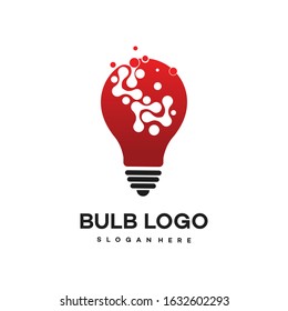 Bulb logo design,abstrac light bulb logo design template - vector.
