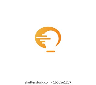 Bulb logo icon tech design 