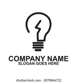 bulb logo icon vector illustration sign 