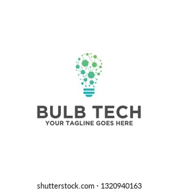 Bulb logo idea design concept of digital colorful symbol and icon lamp vector. Smart idea logo used for studio, professional and agency.