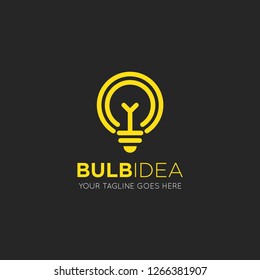 bulb logo and lamp icon vector design template