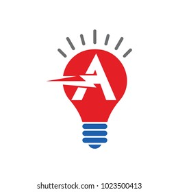 Bulb Logo With Letter A