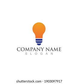 Bulb logo and symbol vector