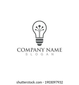 Bulb logo and symbol vector