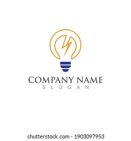 Bulb logo and symbol vector
