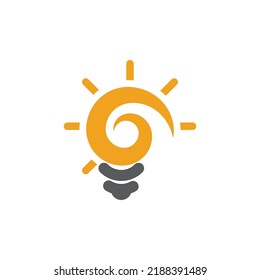 Bulb logo vector illustration template