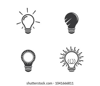 bulb logo vector ilustration template