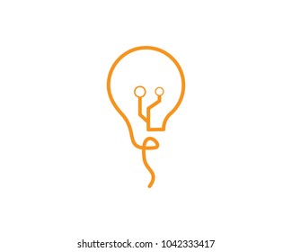bulb logo vector ilustration template