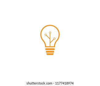 bulb logo vector ilustration template