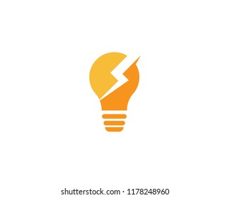 bulb logo vector ilustration template