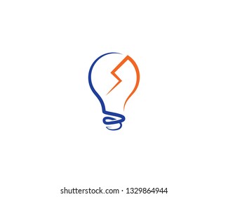 Bulb logo vector ilustration template